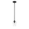 Z-Lite Joliet 1 Light Mini Pendant, Matte Black & Clear 473MP-MB - alternate 2